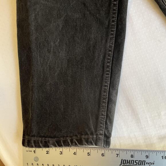 Levi's 550 Women Jeans 14 M Black Denim Tapered Button 30" Inseam High Rise - Picture 8 of 10